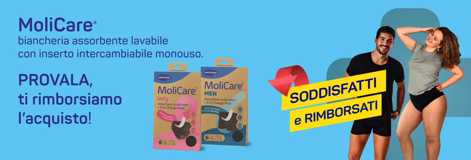 Soddisfatti e rimborsati con la biancheria intima assorbente MoliCare