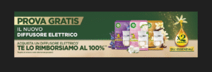 cashabck 100% diffusore elettrico air wick acqua & sapone
