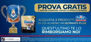 Prova gratis Finish Ultimate pastiglie cashback rimborso garantito fino a 23€! Q4 2025. Scopri come partecipare.