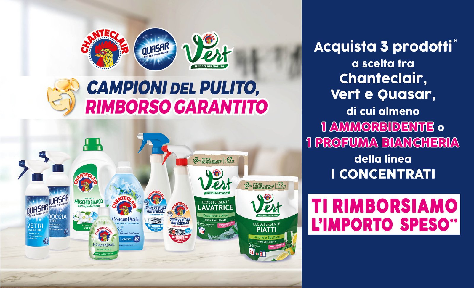 Cashback Chanteclair rimborso garantito
